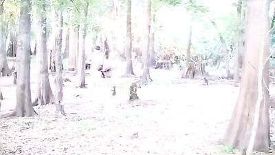 Gay Outdoor Threesome: Bareback Group Action Sex!