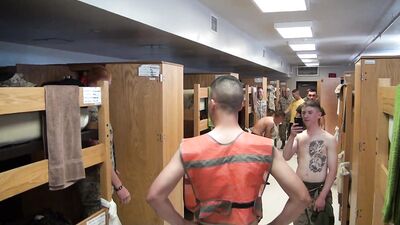 Gay Army Barrix Hazing Fetish: Newbies Teased Journey