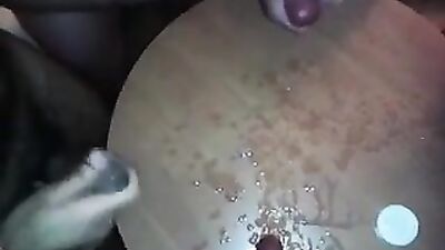 Cumshot Table Orgy - Amateur Group Sex