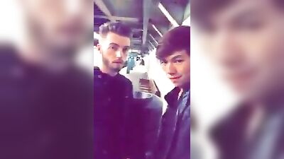 Asian Train Station Action Sucking: A sexy new gay porn video with a twist!