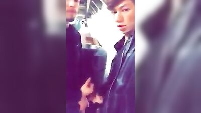 Asian Train Station Action Sucking: A sexy new gay porn video with a twist!