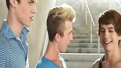 Gay Porn Action: Nasty Twink Threesome Sex