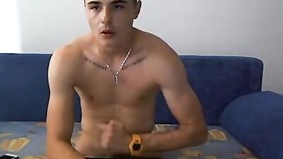 Gay Romanian Cam Boy Masturbating: Hardcore Web-Cam Experience