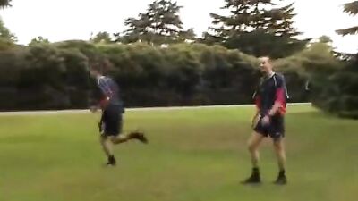 Bare British Foorballers - Action Ass Play Bareback - Hardcore Gay Porn Video