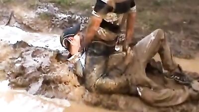 Muddy Fetish: Double Penetration Action Cumshots