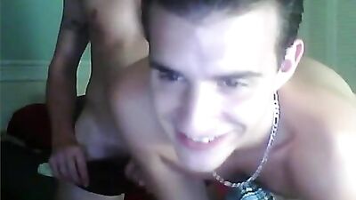 Bi guy seduces straight college boy into first-time gay webcam play