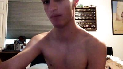 Cumming all over his bedroom floor - More @ Boycams.ca