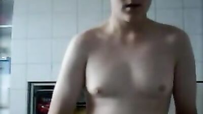 Danish Chubby Cums In Kitchen! Web-Cam Amateur Solo