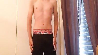 Unleashed Amateur Cum Shots - Sexy Boy Wank in Underwear and Cum