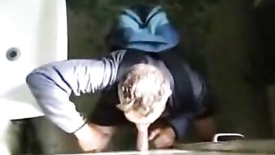 Glory Hole SpyCam: Hot Gay Action in the Bathroom!