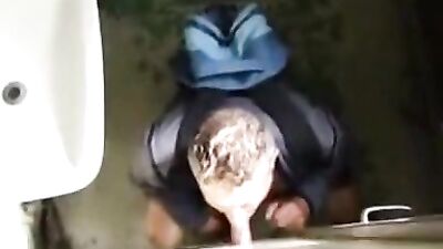 Glory Hole SpyCam: Hot Gay Action in the Bathroom!