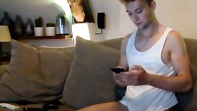 Cocky horny guy masturbating on cam: Unleashed Gay Porn Experience!