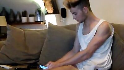 Cocky horny guy masturbating on cam: Unleashed Gay Porn Experience!