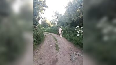 Stripping and Nudist Adventure with English Lad II: Public Outside Straight Boys