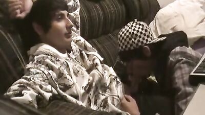 Double Cum and Handjob Delight with Two Smooth Teens!