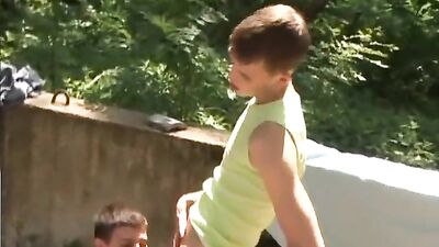 Gay Porn: Bareback Blond Boys Twinks Fuck Outdoors