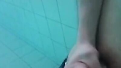 Ejaculating in the Pool: Public Amateur Cum Shots Outside