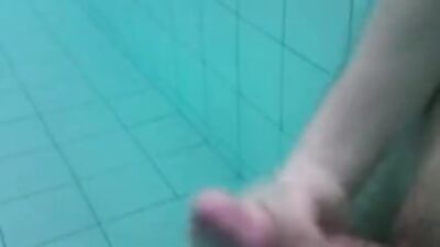 Ejaculating in the Pool: Public Amateur Cum Shots Outside
