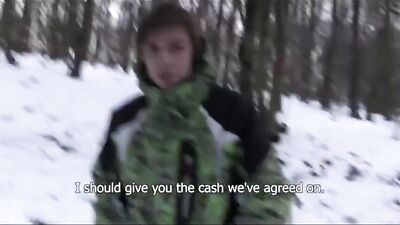 Snowy Amateur Cum Shots - POV Sex In The Snow