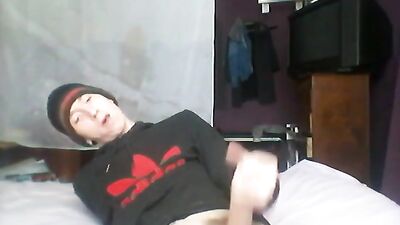 Boy shoots a big load^^