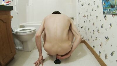 Bathroom Boy Returns: Skinny Twink Web-Cam Solo