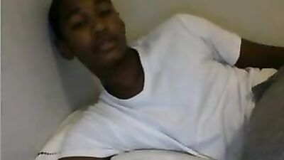 Black Amateur Boy Next Door Cums in the Bedroom
