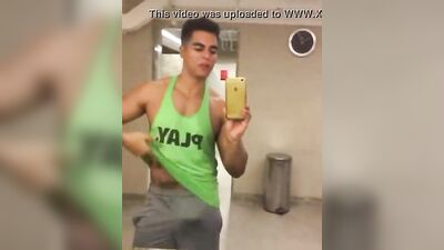 Black Latino Muscle Men: Bruninho in the Mirror