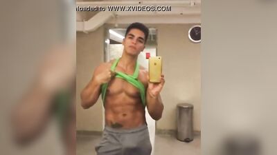 Black Latino Muscle Men: Bruninho in the Mirror