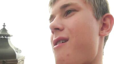 Sexy Slippery Slide: Blond Boys Bareback Action!