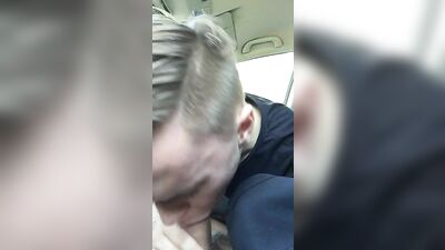 Blow job in car - Oral Public Outside