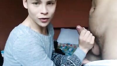 Raw Horny Web-Cam Oral with Buddies - Blowing on Cam!