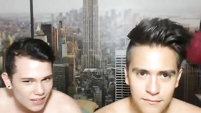 Horny Gay Couple Web-Cam Oral Action