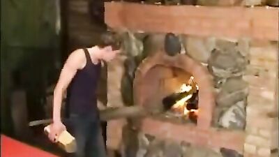 Hot Twinks Hot Fireplace: Steamy Action Bareback Fun