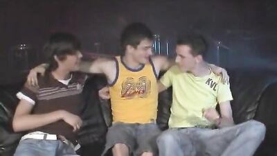 Bareback Threesome Delights - Nice Boys Action Group Sex!