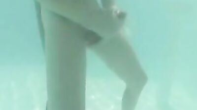 Young Lust in the Pool: Amateur Cum Shots Outside!