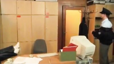 Gay Cop Action - Bareback At The Station