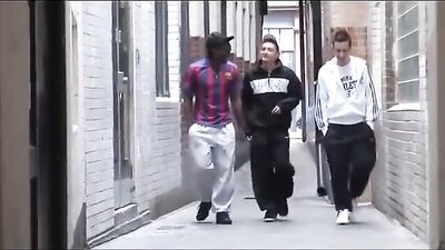 Interracial Trio: Action Group Sex Explosion!