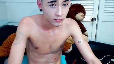 Colombian Webcam Escort Cums Again and Again for Hot Client!