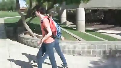 Sexy After-School Fun with Rough Bareback Action!