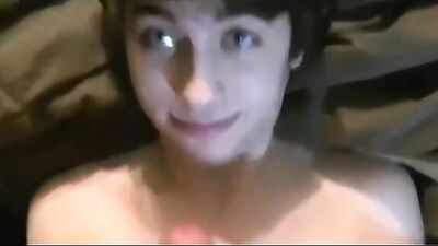 Gay Twink Facial Explosion - Bareback Amateur Action