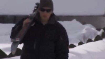 After Ski - Action Bareback Men Pounding in the Snow!