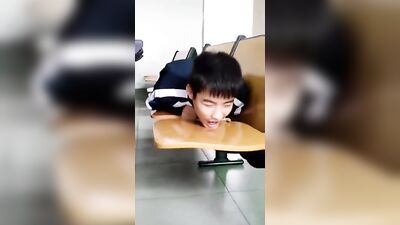 Asian Students Get Naughty in Class: Goofing off in Fun!