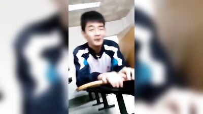 Asian Students Get Naughty in Class: Goofing off in Fun!