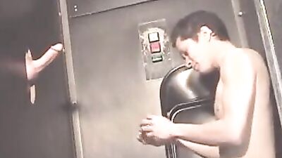 3-Way Gay Sex in the Porn Store: Cum Shots Fun Big Cocks!