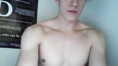 Amateur Solo Handjob Boy - Exposing His Cum on Cam!