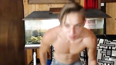 Cheerful and Sexy Guy: Amateur Blond Boys Solo Adventure!