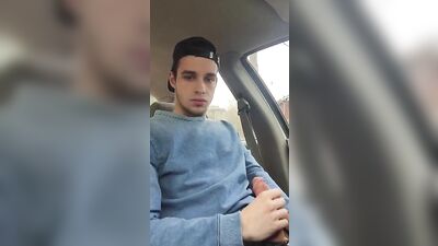Masturbating Car Boy - Cum Shots Amateur
