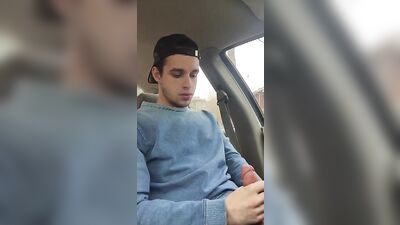 Masturbating Car Boy - Cum Shots Amateur