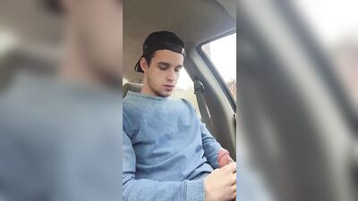 Masturbating Car Boy - Cum Shots Amateur
