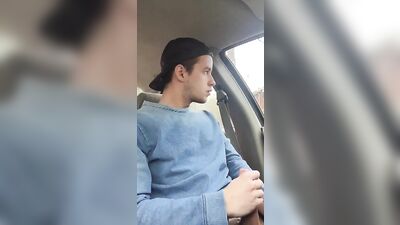 Masturbating Car Boy - Cum Shots Amateur